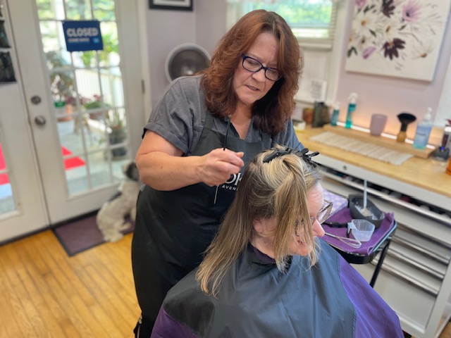 April working with a client