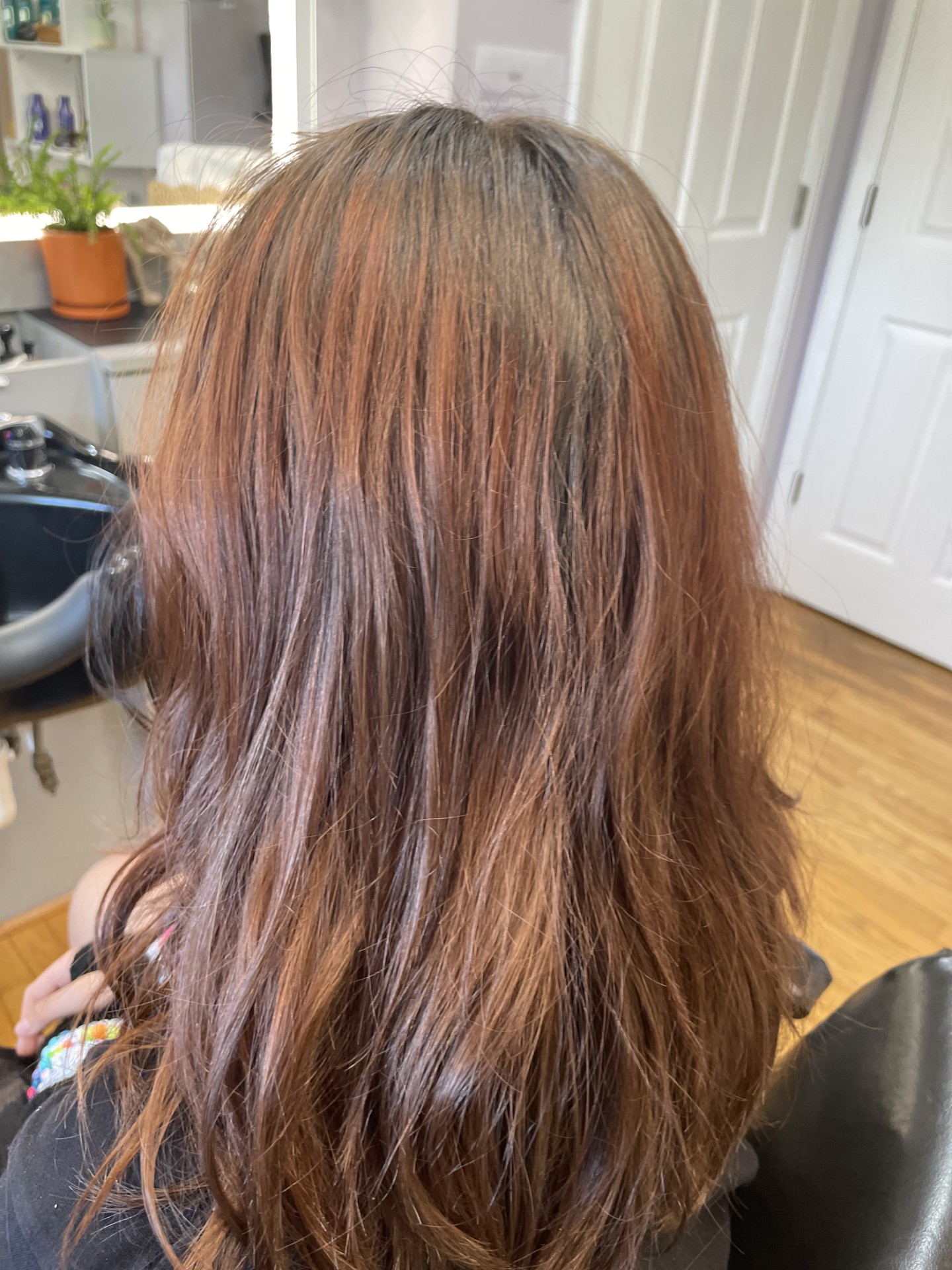 Auburn copper long layers