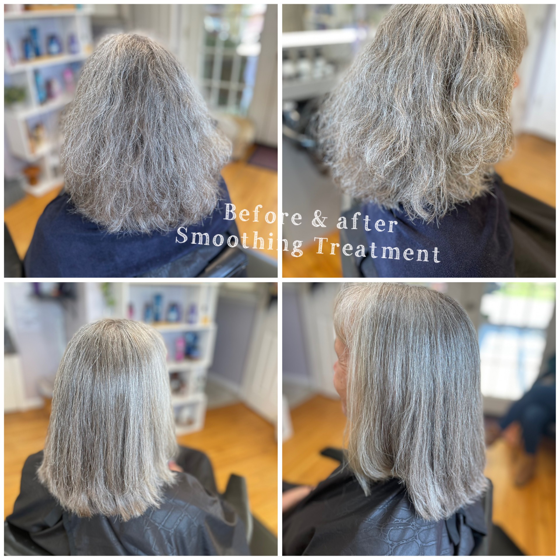 Smoothing treatment before and after