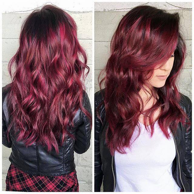 Long red dimensional colour