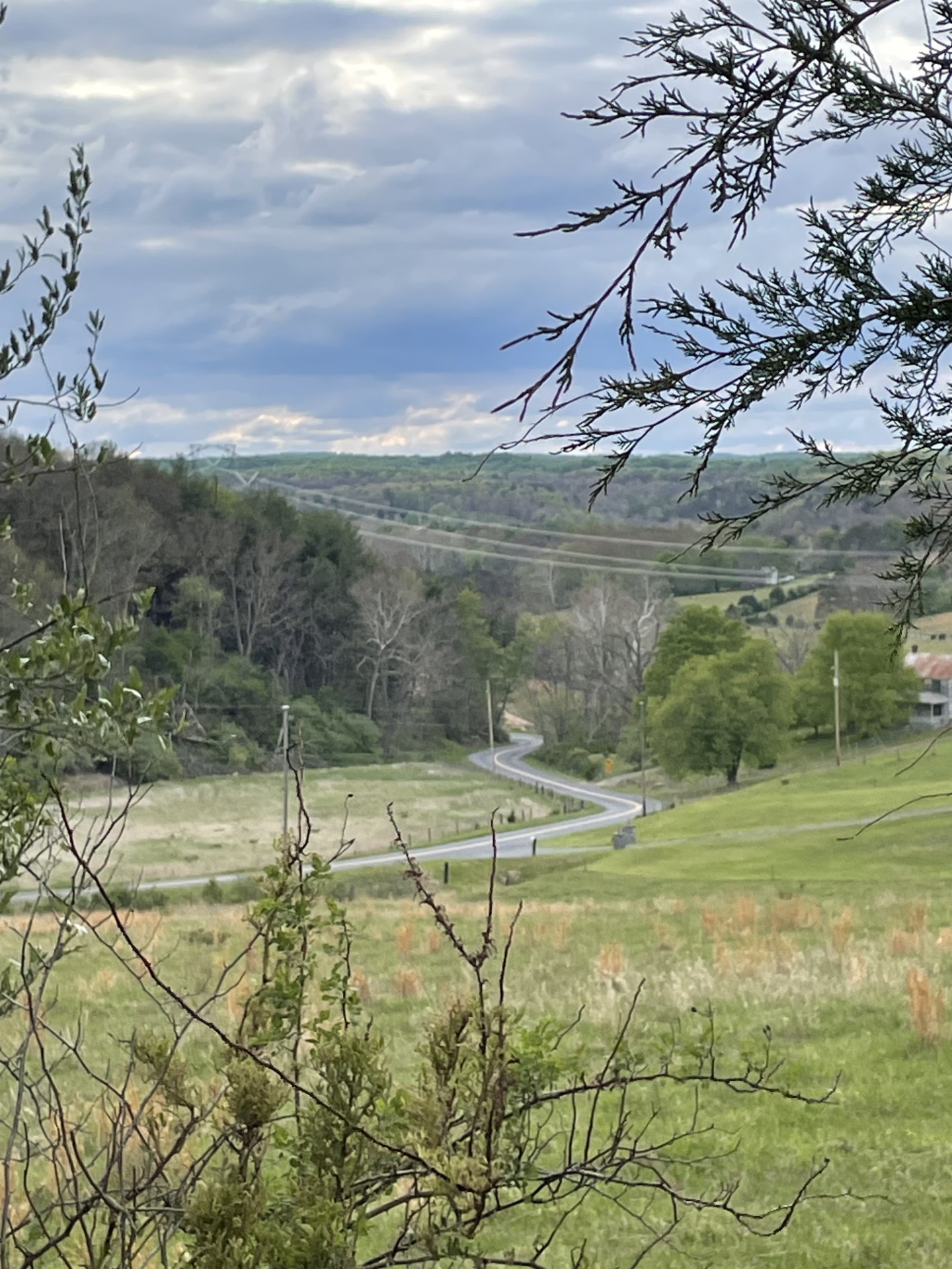 The view from Stony Hill Road